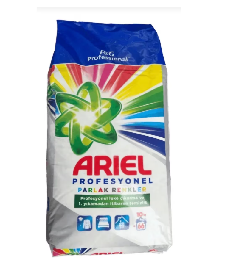 Detergent automat Ariel Professional Aqua Pudra 10 kg – rufe albe si colorate – 66 spalari
