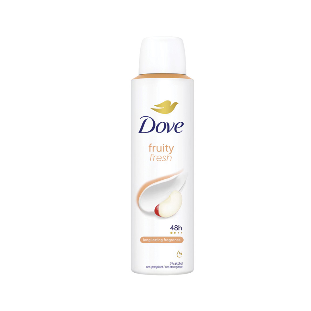 Deodorant antiperspirant Dove Fruity Fresh, 150 ml, protectie 48h, parfum exotic, pentru femei