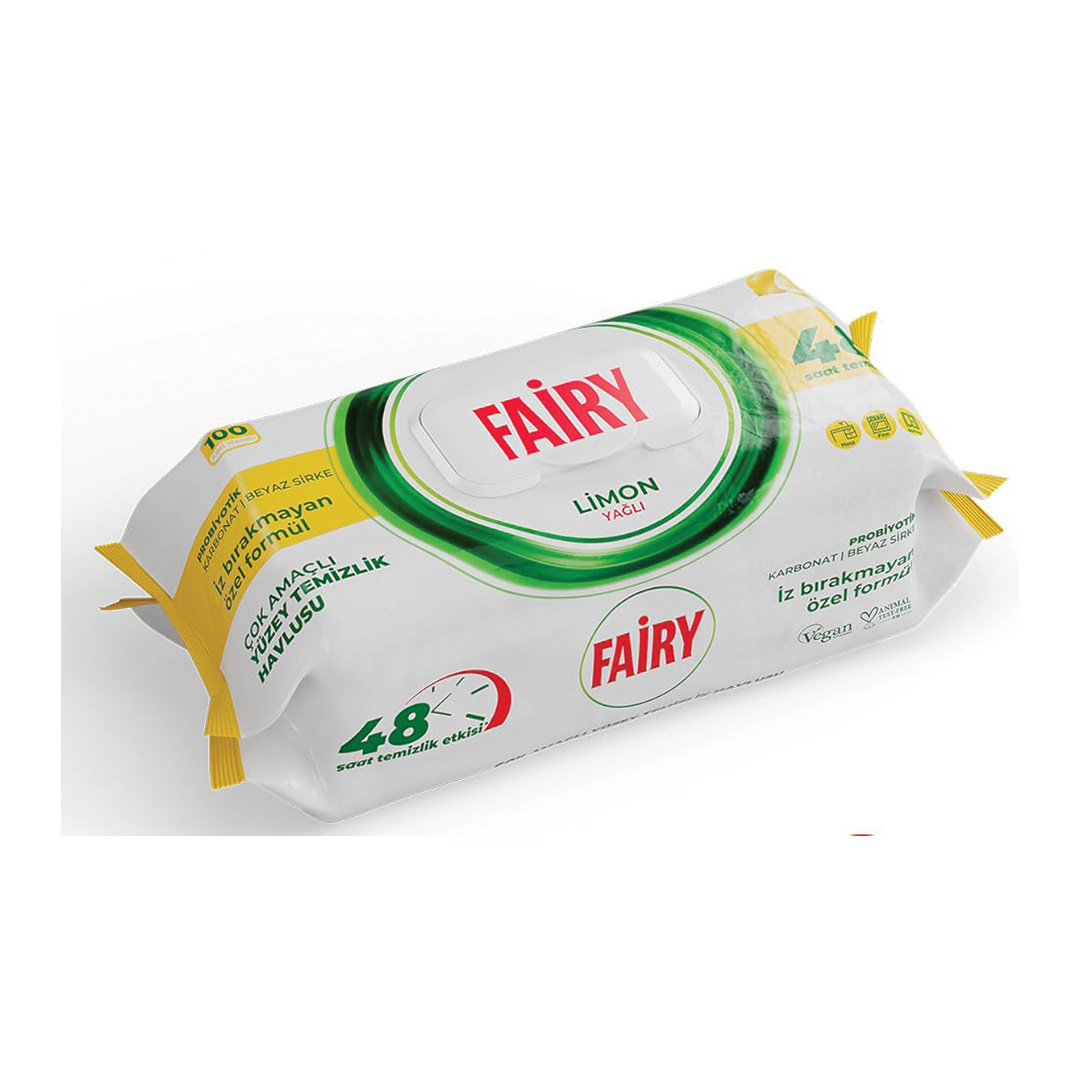 Fairy servetele umede multisuprafete cu lamaie, 100 buc