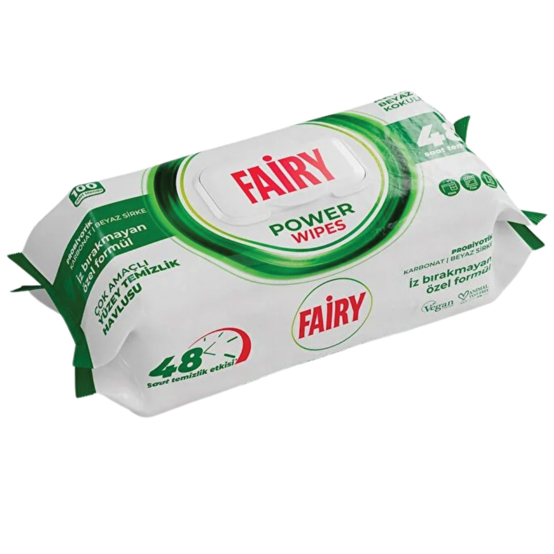 Fairy Power Wipes White Soap servetele umede multisuprafete, 100 buc